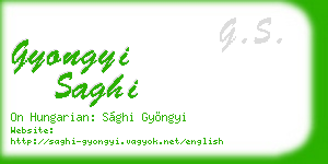 gyongyi saghi business card