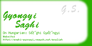 gyongyi saghi business card